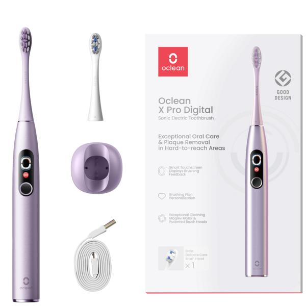 

[Официальный импорт для внутреннего рынка AS] Oaklin X PRO Digital OCLEAN X PRO DIGITAL с умным сенсорным экраном, электрические зубы, фиолетовый