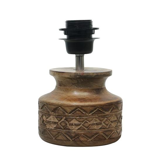 34.54 Cm Wood Table Lamp, Modern Base Fabric Lampshade for Home Office Cafe Restaurant, Carved Pot Bedroom, Dining Room, Inside Bed, Kitchen