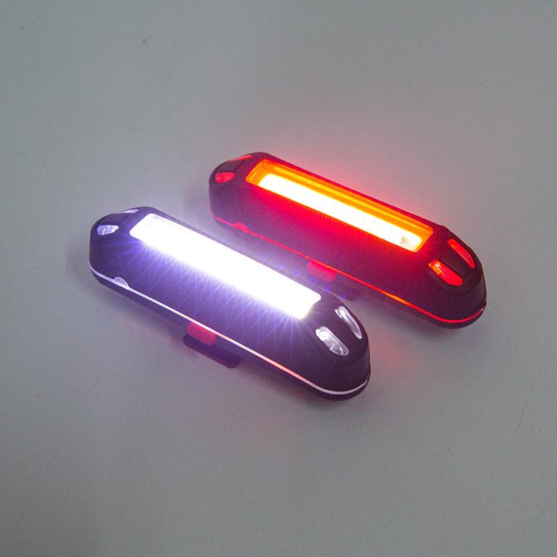 USB Rechargeable LED Bicycle Taillight - Three-Color Flashing for Night Safety
