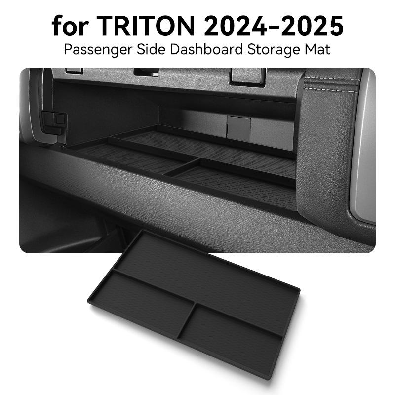 Suitable for 24-25 Mitsubishi TRITON Silicone Co-pilot Dashboard Storage Box Car Storage Box