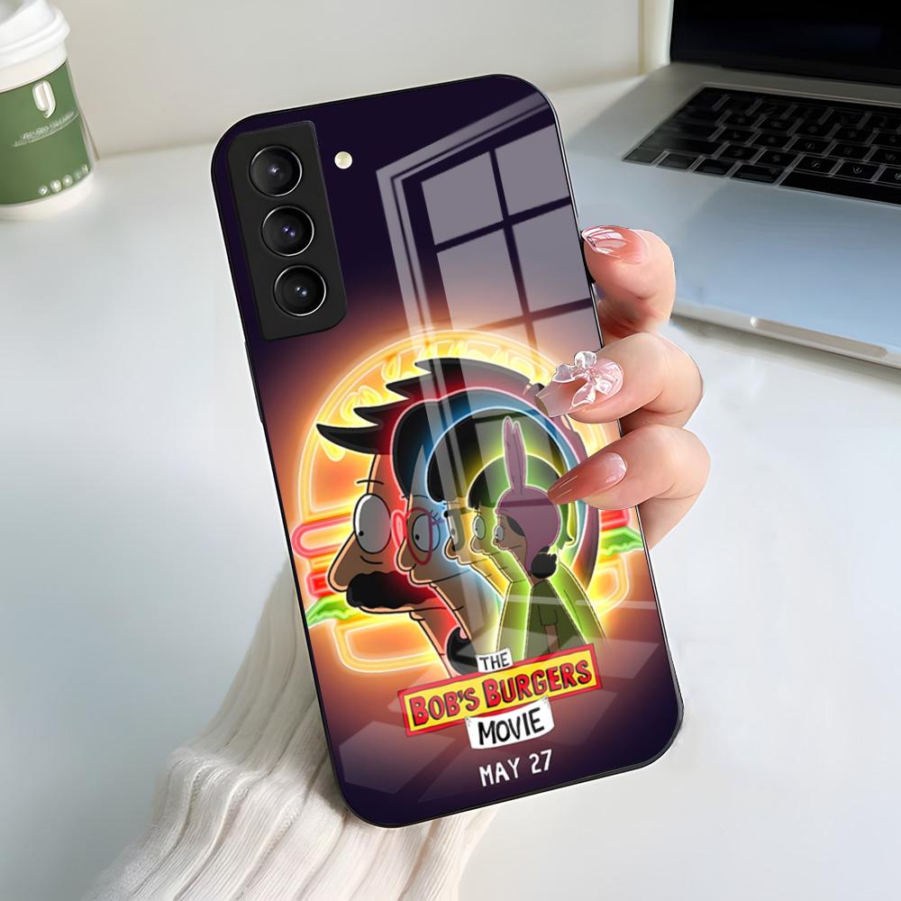 

Чехол для телефона B-Bobs B-Burgers для Samsung S26 S25 S24 FE S23 S22 S21 Plus S20 Ultra Note20Ultra Черный Стеклянный Чехол Galaxy S25 Edge