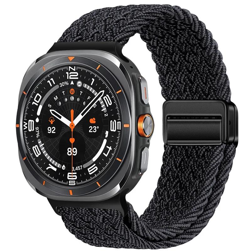 Magnetic Strap For Samsung Galaxy Watch Ultra 47mm Correa Nylon Loop Bracelet For Samsung Galaxy Watch Ultra Band Accessories