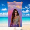 Quick Dry Beach Towel Selena Gomez Pattern, Lightweight Absorbent Towel for Pool Beach Vacation Use