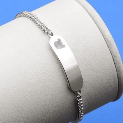 [As Little] Children's Silver Bracelet Kids Silver 925 Bear Chain Stone Gift