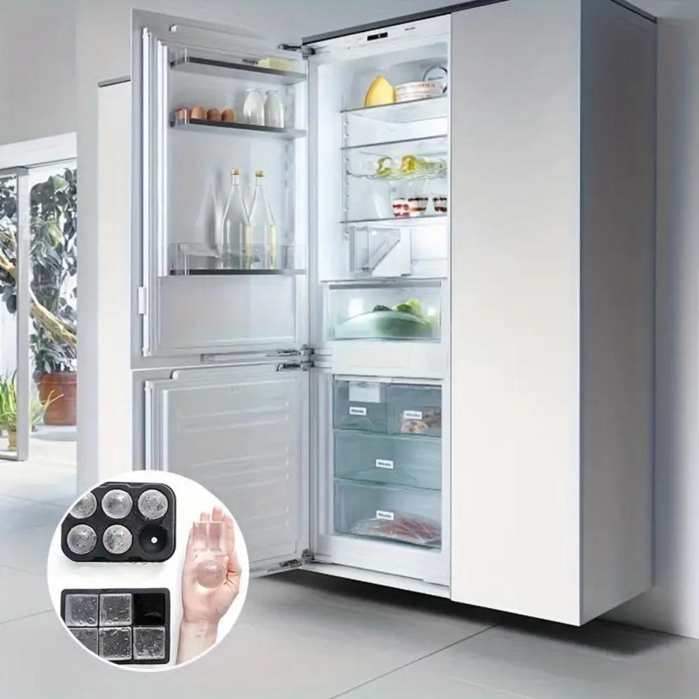 Silicone Ice Cube Trays, Large Ice Cube Trays, 6 Trays, Ice Cube Trays, BPA-free, Suitable for Refrigerating Beverages, Whisky a