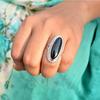 Black Onyx 925 Sterling silver  Ring, oval  Gemstone Handamde Mens Ring Jewelry