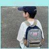 Color Block Design Children's Backpack Stylish And Breathable School Bag