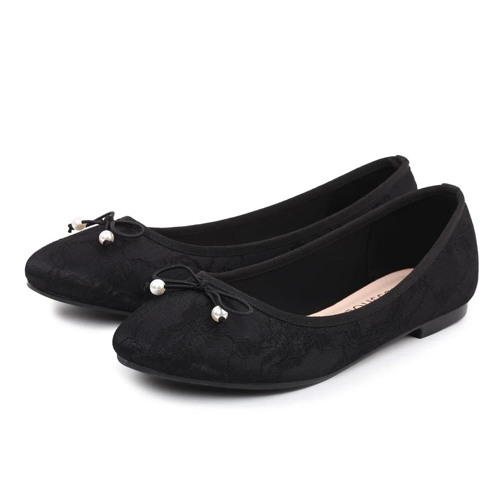 Damsko Ballerinasko Låg Klack Förtrollande Charm Barfota Slip-on Bekväma Andningsbara Damer Grund Halsad Loafers Skor