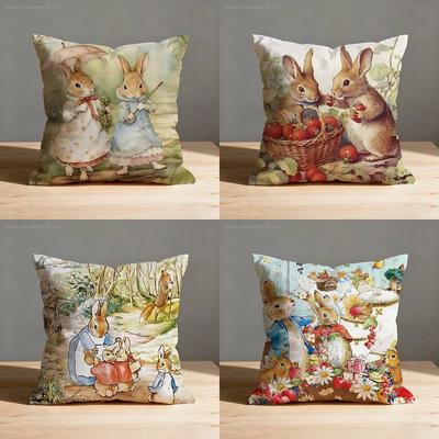 P-Peter Rabbit Throw Pillow Case For 55x55cm 30x30cm 50x50cm 45x45cm 40x40cm Square Chair Pillowcase Case