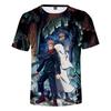 Jujutsu Kaisen Gojo Satoru T-Shirt for Anime Fans, Stylish Cartoon Tops, Comfortable Polyester Fabric, Casual Daily Wear Streetwear Clothes