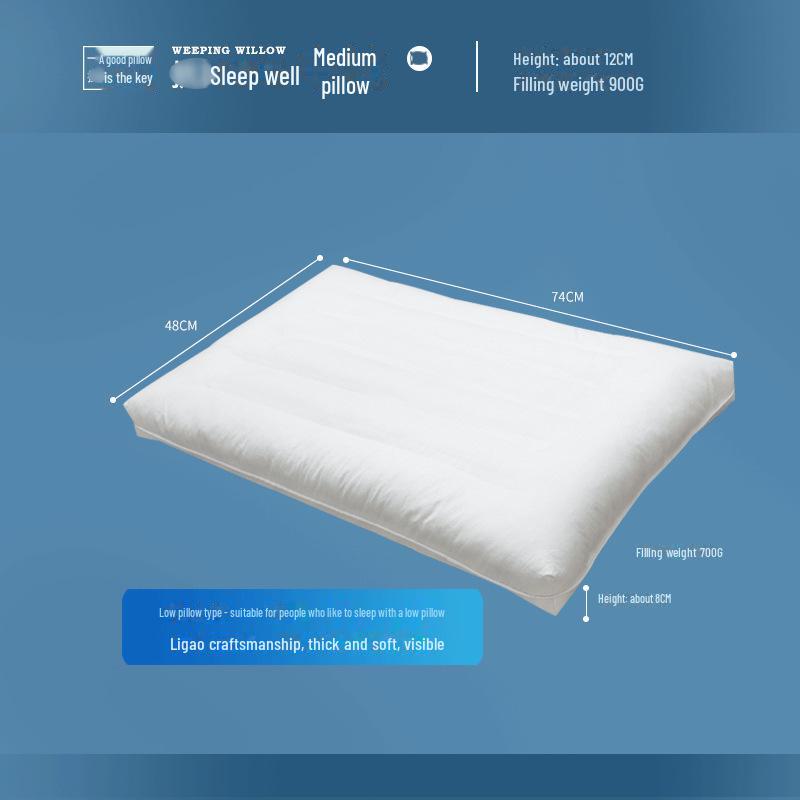 Duo Xi Ai Mei Children's Cotton Pillow - Medium/Low Softness for Home/Hotel.