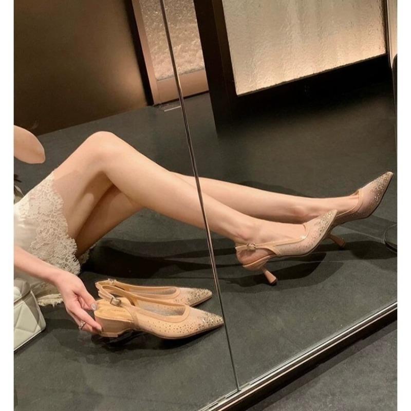 Leisure Slip-on Shoes with Thick Heels and High Heels - Women's Sandals Devotion