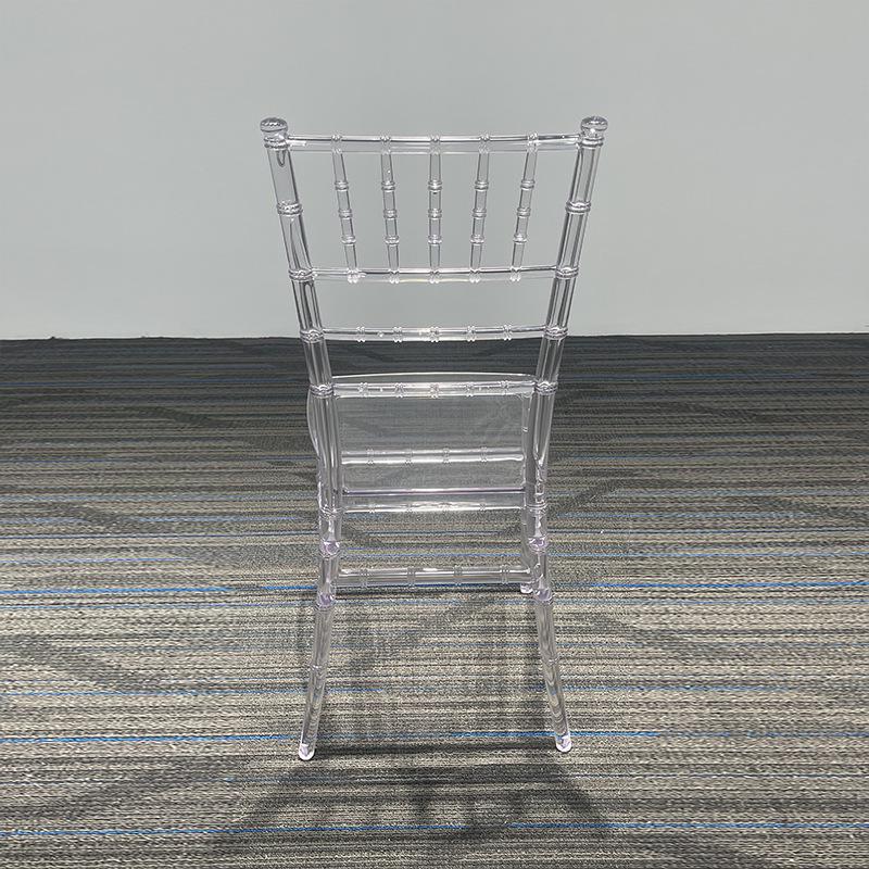 Transparent Acrylic Bamboo Resin Chair for Outdoor Wedding Ceremonies