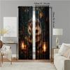 Versatile Polyester Transparent Curtains Home Decoration Hedgehog Reading Use Bedrooms Living Rooms Set Of 2 Made Area Decor
