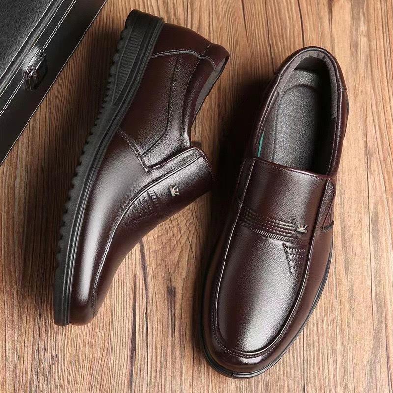 Кожаная обувь мужская новая business casual мужская кожаная обувь дышащая мягкая подошва средние ботинки мужская обувь 44
