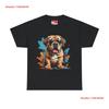 Mastiff Cool Dog In Sunglasses T Shirt Vintage Washed Graphic Comfortable Slightly Streetwear Casual Breathable Stretched