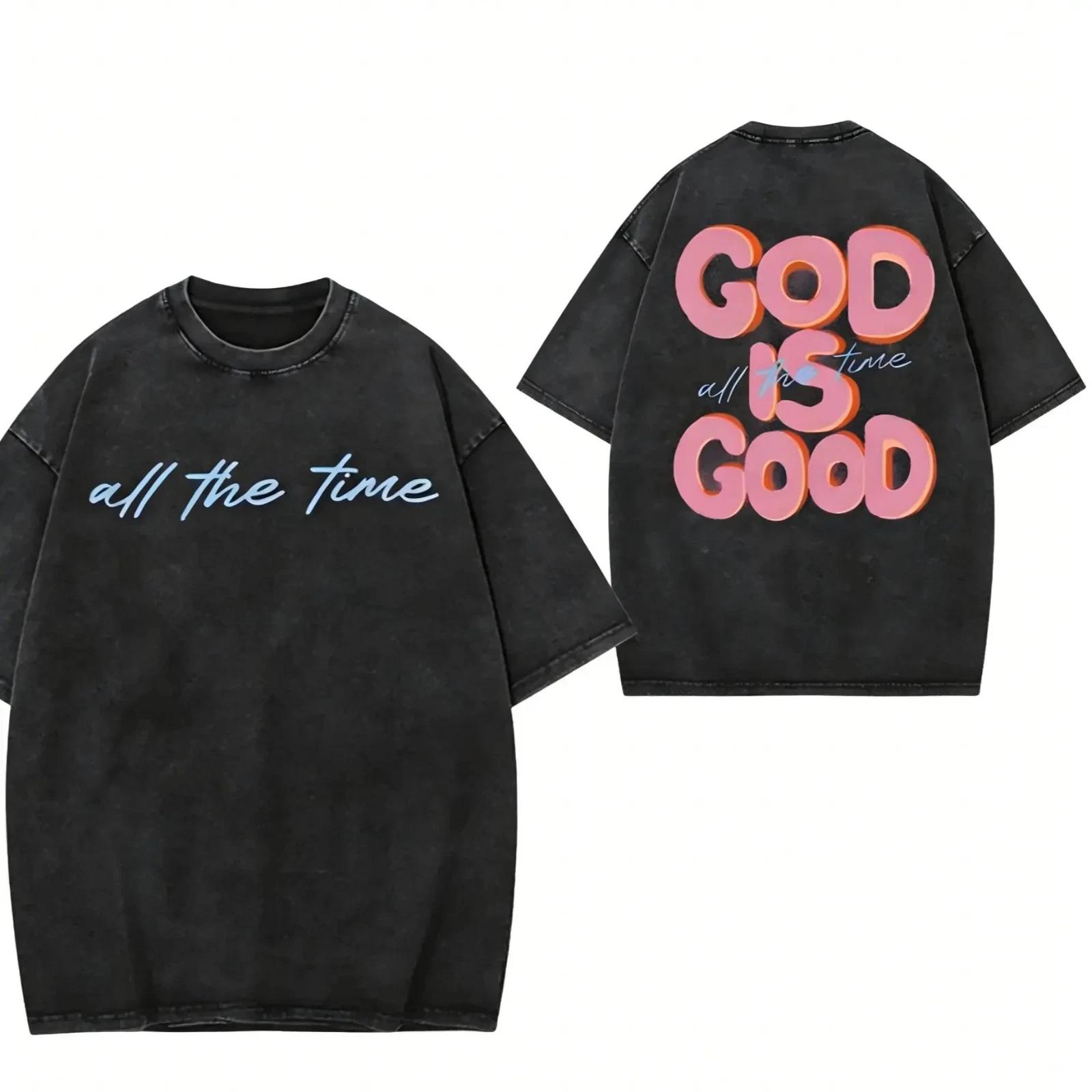 Men s & Women s Heavyweight T-Shirt GOD IS GOOD Double L