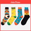 Fashionable Retro Cotton Blend Socks Featuring Artistic Starry Night Design