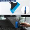 Car Window Tint Squeegee Silicone Ice Scraper 5 Inch Rubber Window Squeegee for Glass Mirror Shower Non Slip Handle Water Wiper