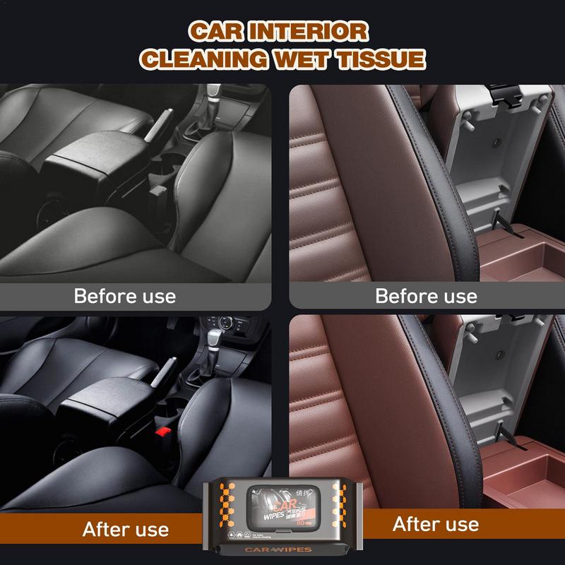 Car Interior Cleaning Wipes Multi-functional Car Dashboard Seat Leather Nursing Brightening Wipes Car Accessories Wet Wipes