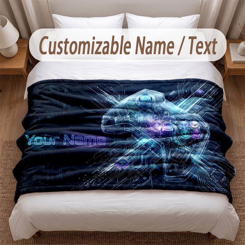 Other Similar Designs Theme Soft Blanket Personalized Custom Name Text Print Warm Blanket Home Sofa Bedroom Decor