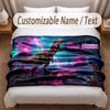 Coperta Morbida a Tema Dinosauri Personalizzata con Stampa Nome Testo Coperta Calda Decorazione Divano Casa Camera da Letto