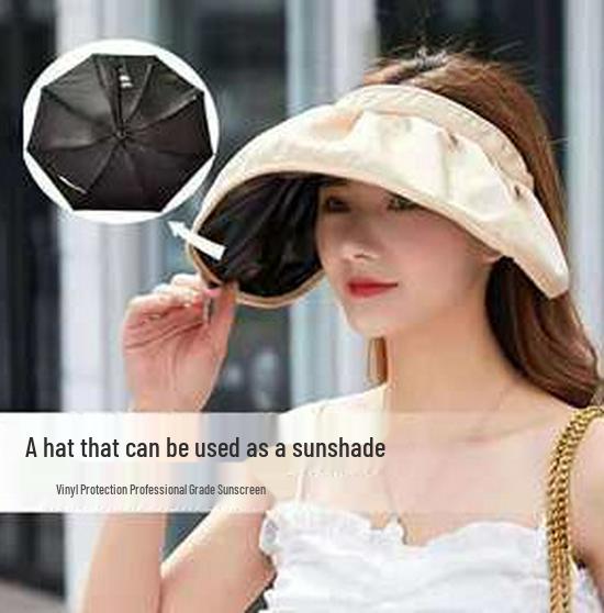 Women's Foldable Wide-Brim Sun Hat - UV Protection for Summer Cycling