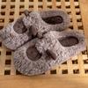 Plush slippers women's new winter indoor home plush cute couple cotton slippers men's autumn and winter