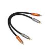 Fosi Audio 2RCA to 2RCA Stereo Audio Cable, 0.3m, Gold-Plated