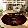 Round Rug Custom NameThe Weeknd Pattern Non Slip Carpet Home Floor Decor
