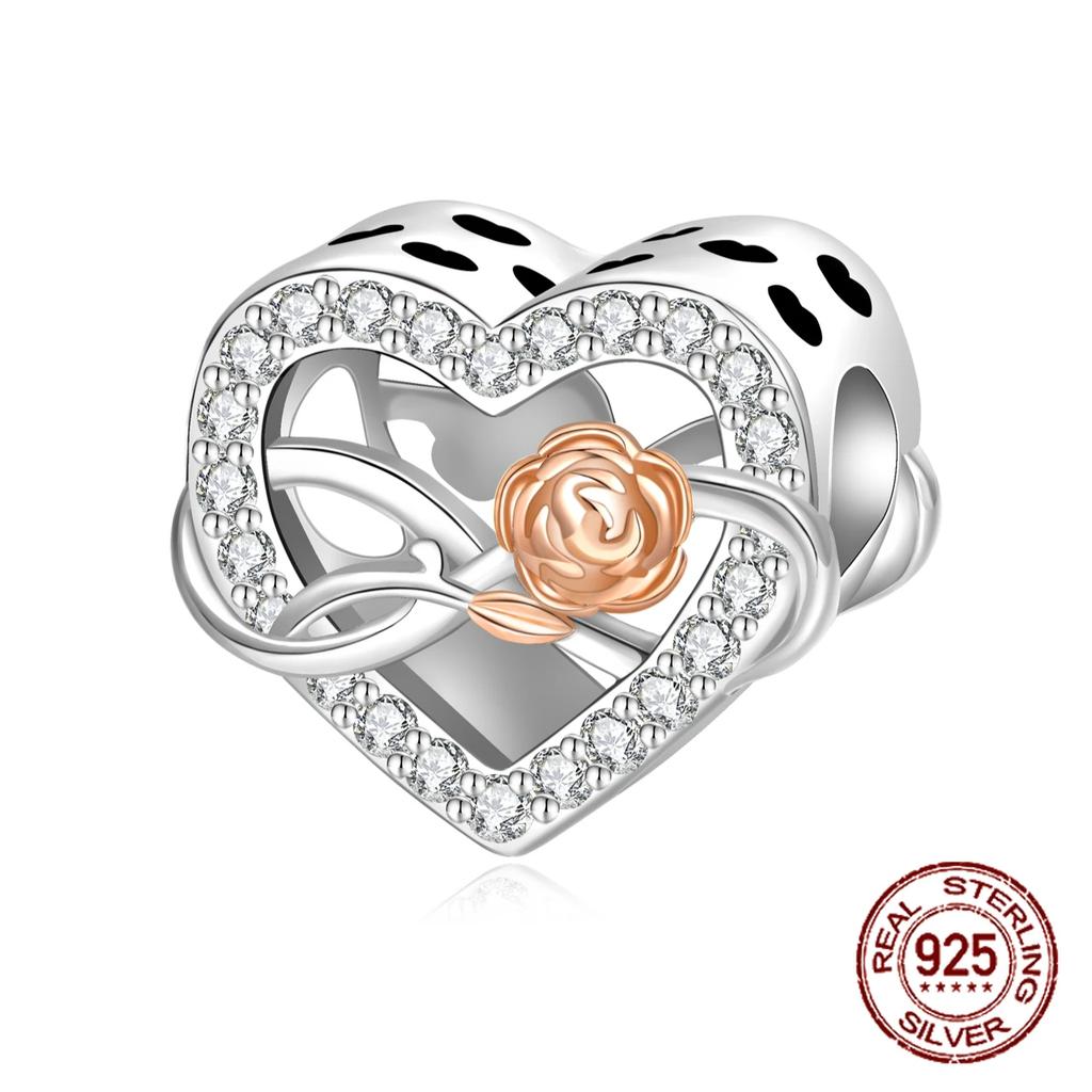 925 Silver Family Grandma Love You Mother Beads Pandent Charm Fit 4MM Hole Diameter Bracelet DIY Bead Ms Jewelry Gift