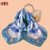New women's 71CM square scarf sweet flower butterfly print silk scarf satin chiffon wholesale source scar