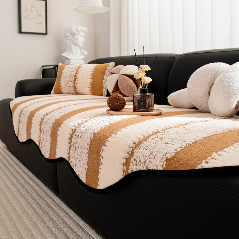 Special-Shaped Irregular Plush Sofa Cushion Cover Autumn and Winter Non-Slip Seat Cushion Cover Cloth Blanket Towel Simple  New Model