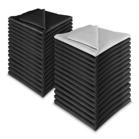 10Pcs Saw Tooth Edge Premium Microfiber Cleaning Cloths for Lens Glasses Screen