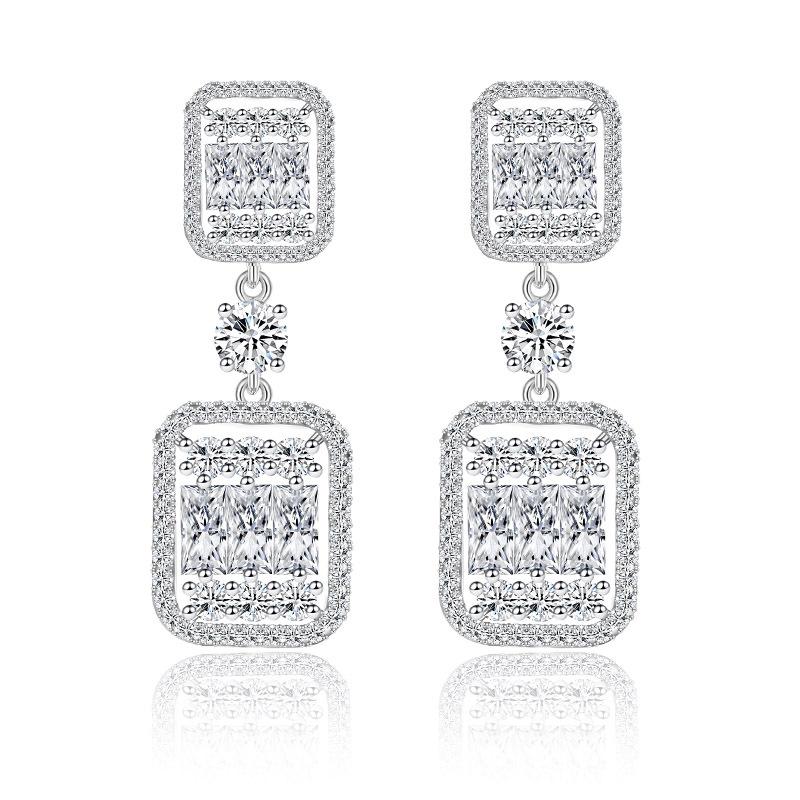 Necklace Jewelry Bridal Jewelry Set Needle Zircon Earrings Necklace Dinner Set Chain