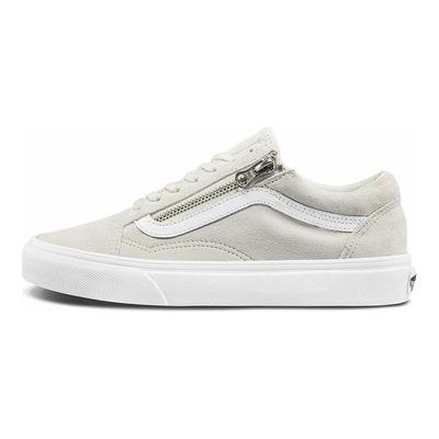Old Skool Zip Casual Low Tops Skateboarding Shoes Unisex White VN0A3493A4G