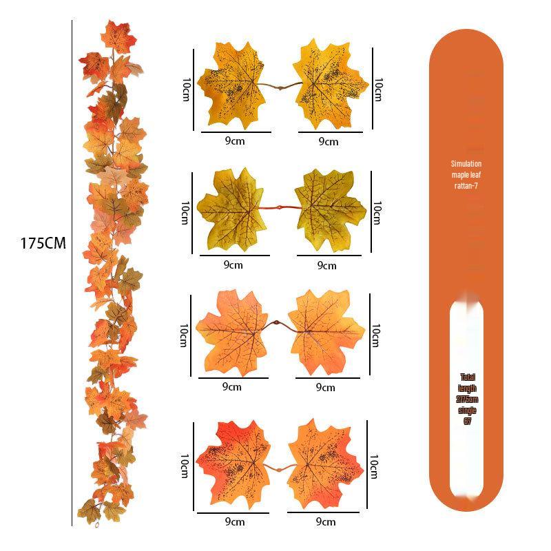 Artificial Maple Leaf Rattan Home Decor: Scenic Atmosphere Arrangement