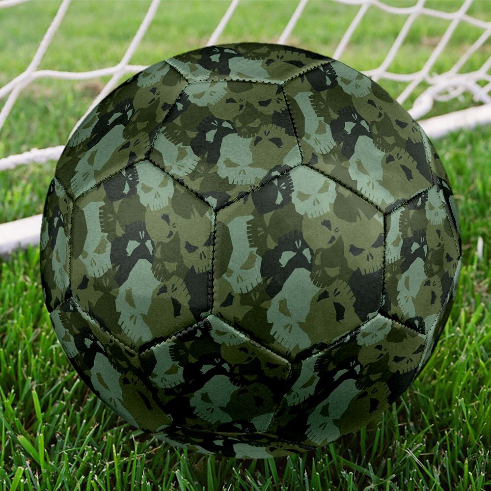 1pc Skulls Camouflage Soccer Ball Size 5 Football Machine Sewn Indoor/Outdoor Universal Football Q10