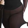 Damen Fleecegefütterte Leggings Ein-Naht Warm Falsche Transparente Strumpfhose Bauchkontrolle Thermoleggings für Dating Party Arbeit