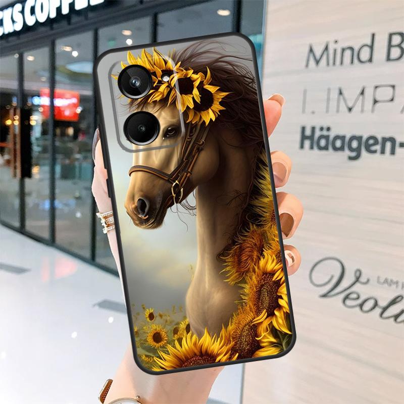

Beautiful Yellow Sunflower Case For Realme 15 13 12 10 11 14 Pro Plus GT6 GT7 C15 C35 C53 C55 C61 C63 C65 C67 C71 C75 Realme C33