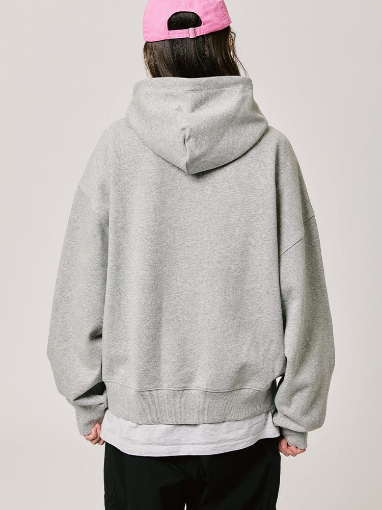 BT21 KOYA BASIC Hoodie Zip-Up 2024 F/W (Melange Oatmeal)