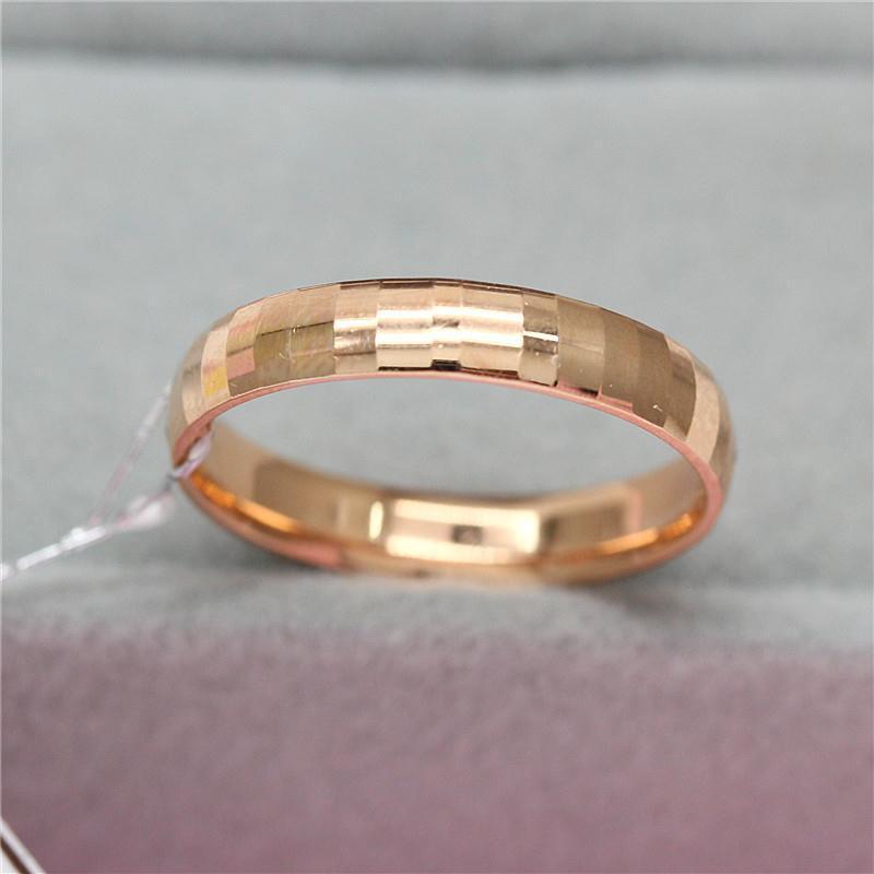 Фиолетовое Позолоченное Розовое Золото Цвет Золотой Квадратный Кольцо Простое Роскошь Изысканный Цвет Золото Живое Кольцо Женщины