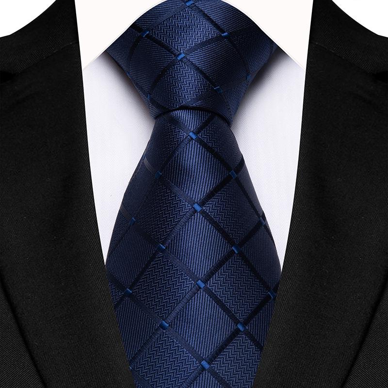 Men's Classic Solid Color Plaid Tie - Multi-color for Business, Casual, or Wedding