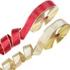 Christmas Wired Edge Ribbons Wrapping Ribbon Roll for Gift Wraping DIY Webbing Hair Bows Fabric Decorative Ribbons 2m