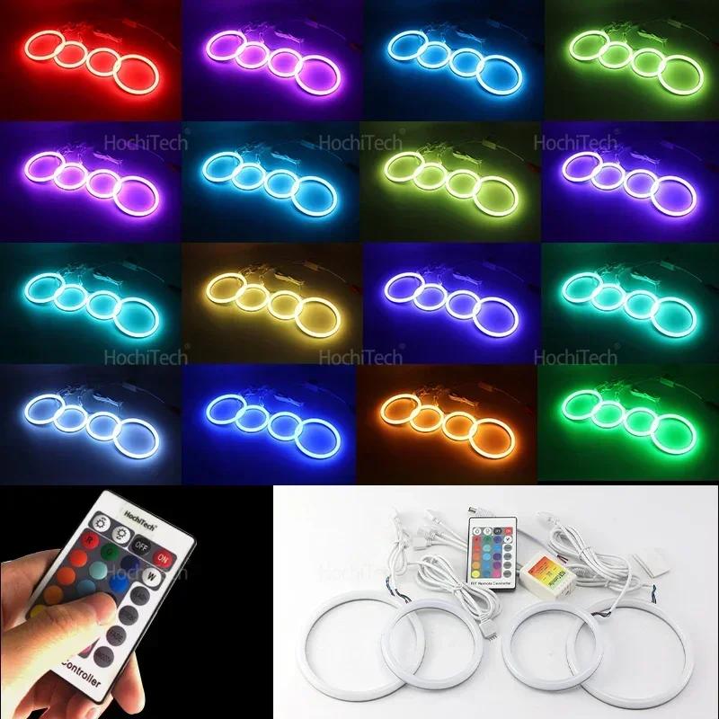 for BMW 3 Series E90 E92 E93 M3 07-13 Accessorie Cotton RGB Angel Eyes DRL, 16 Colors, 4 Dynamic Modes, Brightness Adjustment