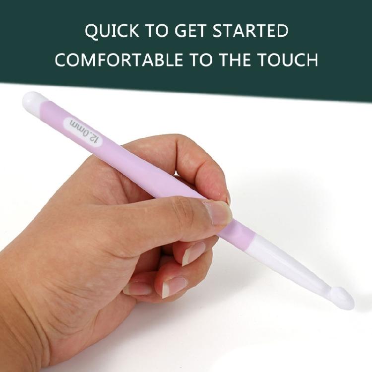 5 Pieces 8/10/12/15/20mm Crochet Hook Set Colourful Knitting Needle Ergonomical Crochet Needle Crochet Accessories