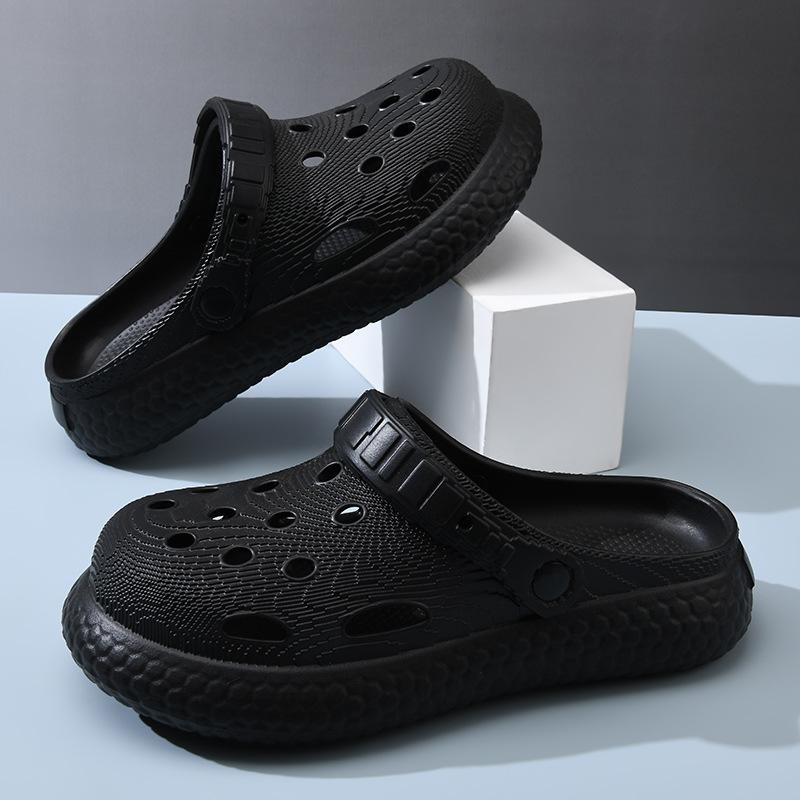 Summer new men's casual hole shoes platform non-slip eva fashion round head indoor and outdoor beach bag head sandals