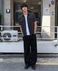 Dei [Summer] Roll-Up Two-Pocket Check Half Shirt