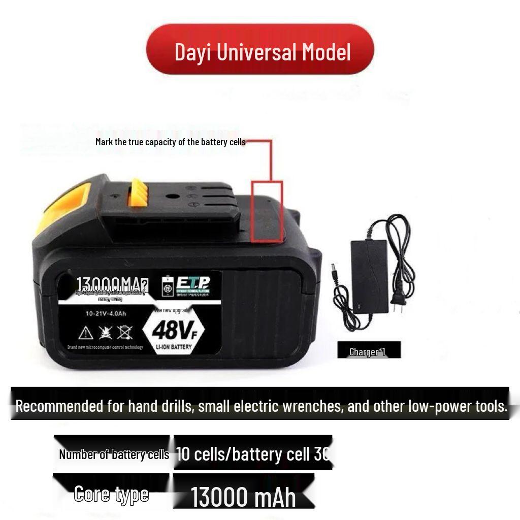Large A3 48V-88V Electric Wrench and Angle Grinder with Universal Lithium Battery.