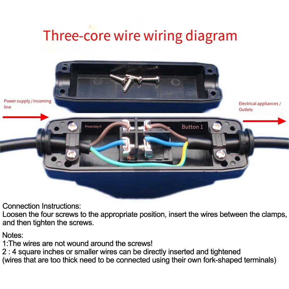 Inline Switch With Light 110V-250V 16A Push Button On/Off 4Pin 2 Pole For Ovens Water Heaters Industrial Equipment